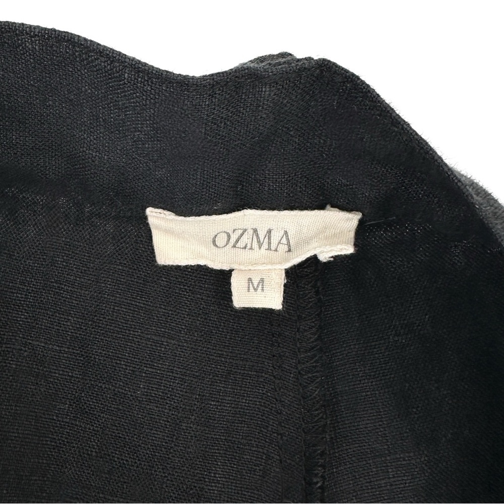 OZMA of California Black Linen High Rise 6" Inseam Shorts sz M - Picture 4 of 6
